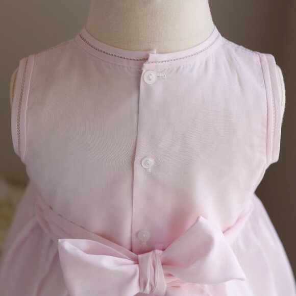 Girls Pink Smocked Dress Fluted Lace Embroidery Feltman Brothers Size 3T NWT - Picture 6 of 6